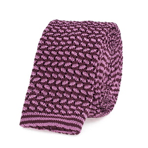 Pink/Bordeaux Knit Tie