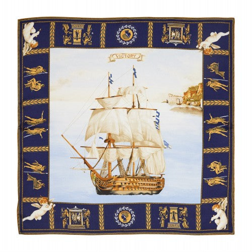 Victory Pocket Square Dark Blue