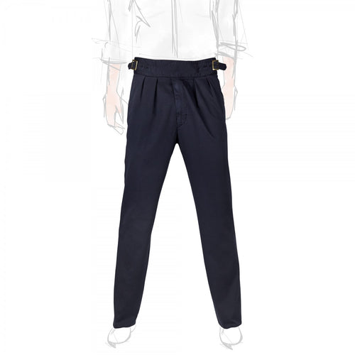 Blue Cotton Manny Trousers